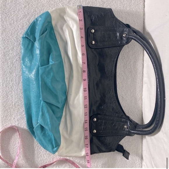 5/$25 Payless Shoe Source Colour Block Faux Leather Hobo Bag Shoulder Bag Purse - Picture 12 of 14